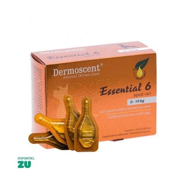 Dermoscent Essential 6 Spot-On Cão 0-10kg 4 Pipetas