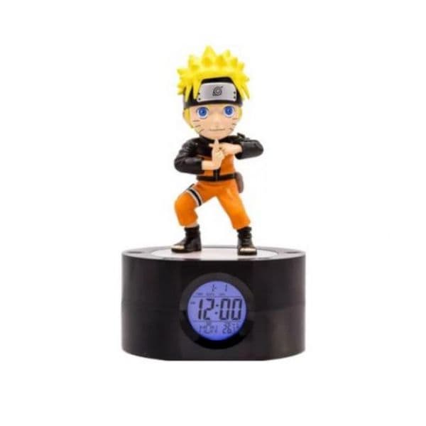 TEKNOFUN Despertador Alarme Figura Naruto Uzumaki Naruto Shippuden Com Iluminação LED 20cm