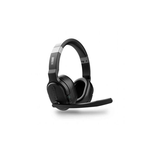 Urban Factory Movee Comfort Auscultadores Sem Fio Bluetooth com Microfone Cancelamento de Ruído USB-C Base de Carregamento Preto/Vermelho HBV60UF