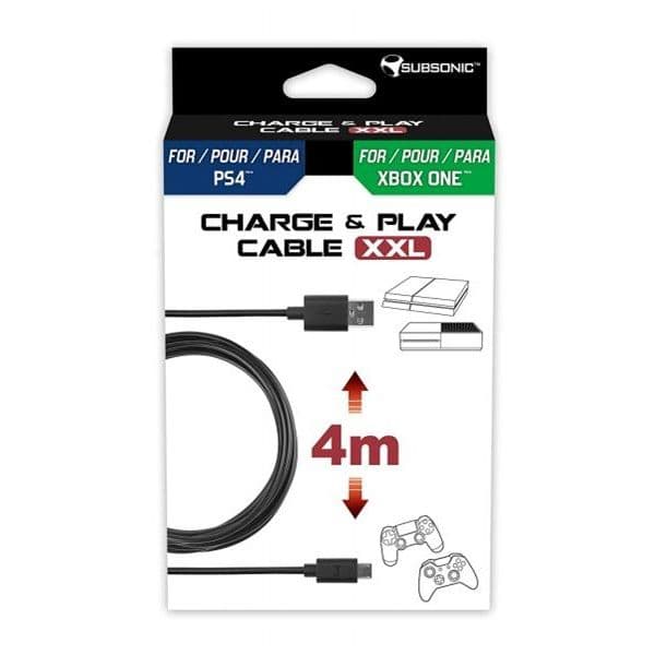 Subsonic Cabo Comando Charge & Play PS4/Xbox one