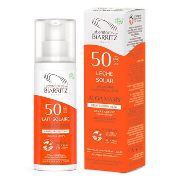 Protetor Solar Laboratoires de Biarritz Alga Maris Leite Solar SPF50 100ml