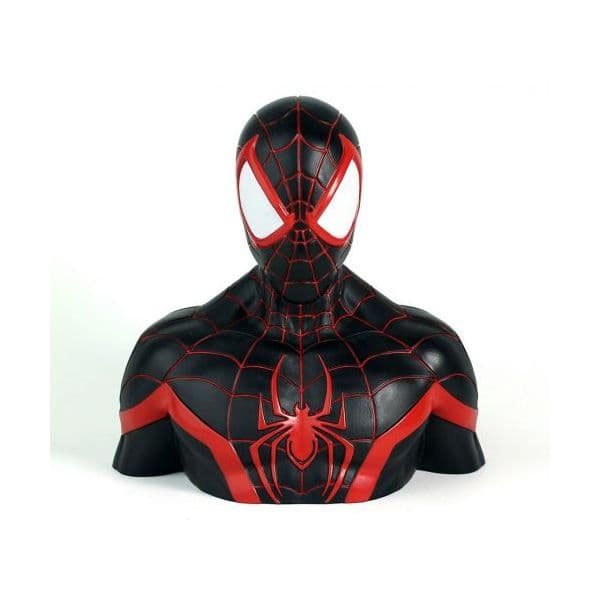 Semic Studio Marvel Spider-Man Miles Morales Deluxe Bust Bank 20cm