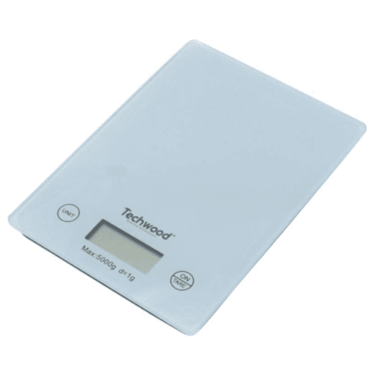 Techwood Balança de Cozinha Digital 5Kg Branco