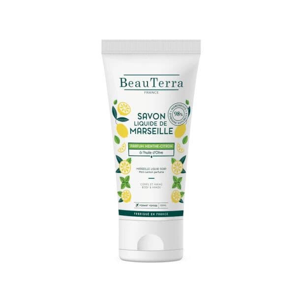 BeauTerra Sabonete de Marselha Líquido Menta-Limão 100ml