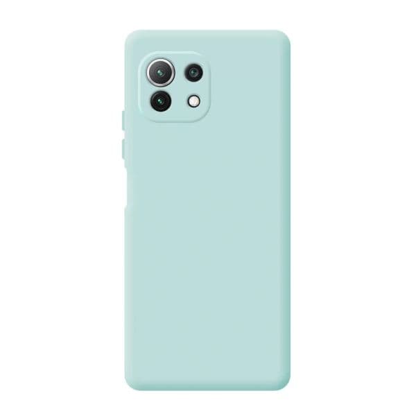 Capa Silicone Líquido para Xiaomi Mi 11 Lite Verde Água