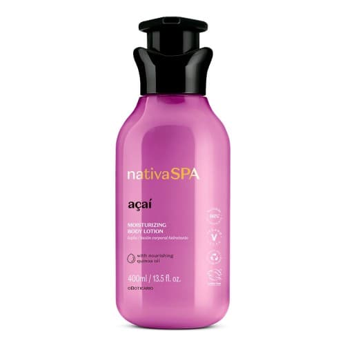 O Boticário Nativa Spa Açaí Creme de Mãos75g + Loção Hidratante 400ml Coffret