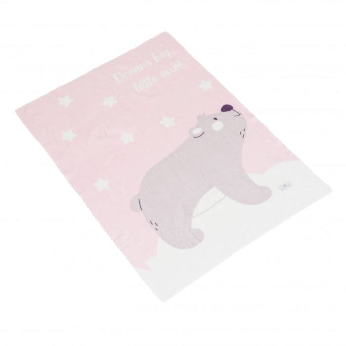 Cobertor para bebé Moni Dreamy bear Pink (75x100cm)