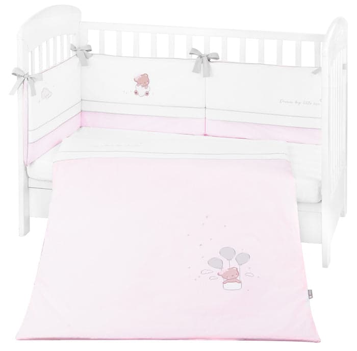Kikkaboo Conjunto Jogo de Cama Bordado 2 Peças 60x120cm Dream Big Rosa