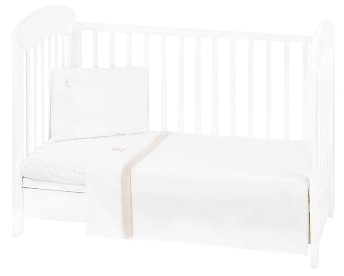 Kikkaboo Conjunto Jogo de Cama Bordado 3 Peças 60x120cm Dream Big Beige