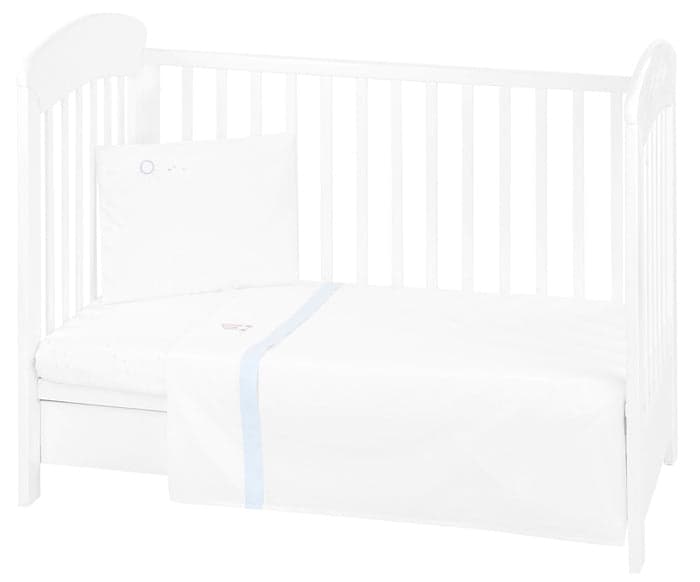 Conjunto jogo de cama bordado 3pçs 60x120cm Kikka Boo Dream Big Azul