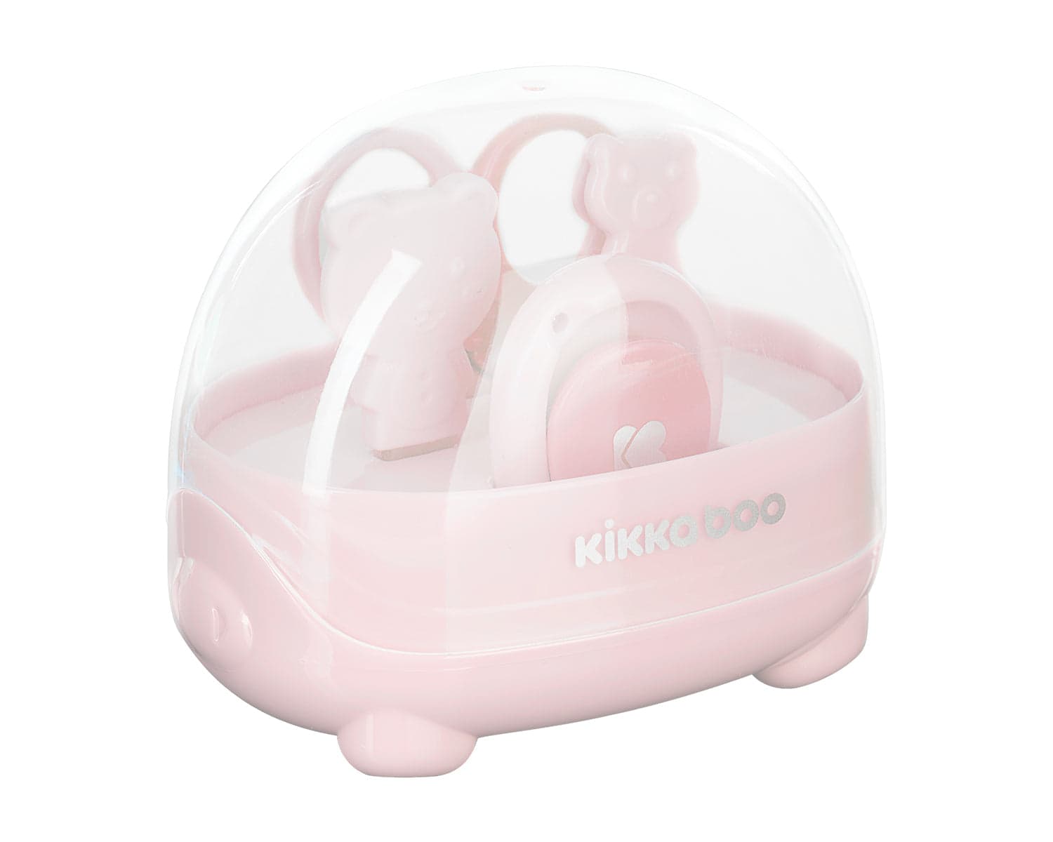 Conjunto de manicure rosa urso para bebé