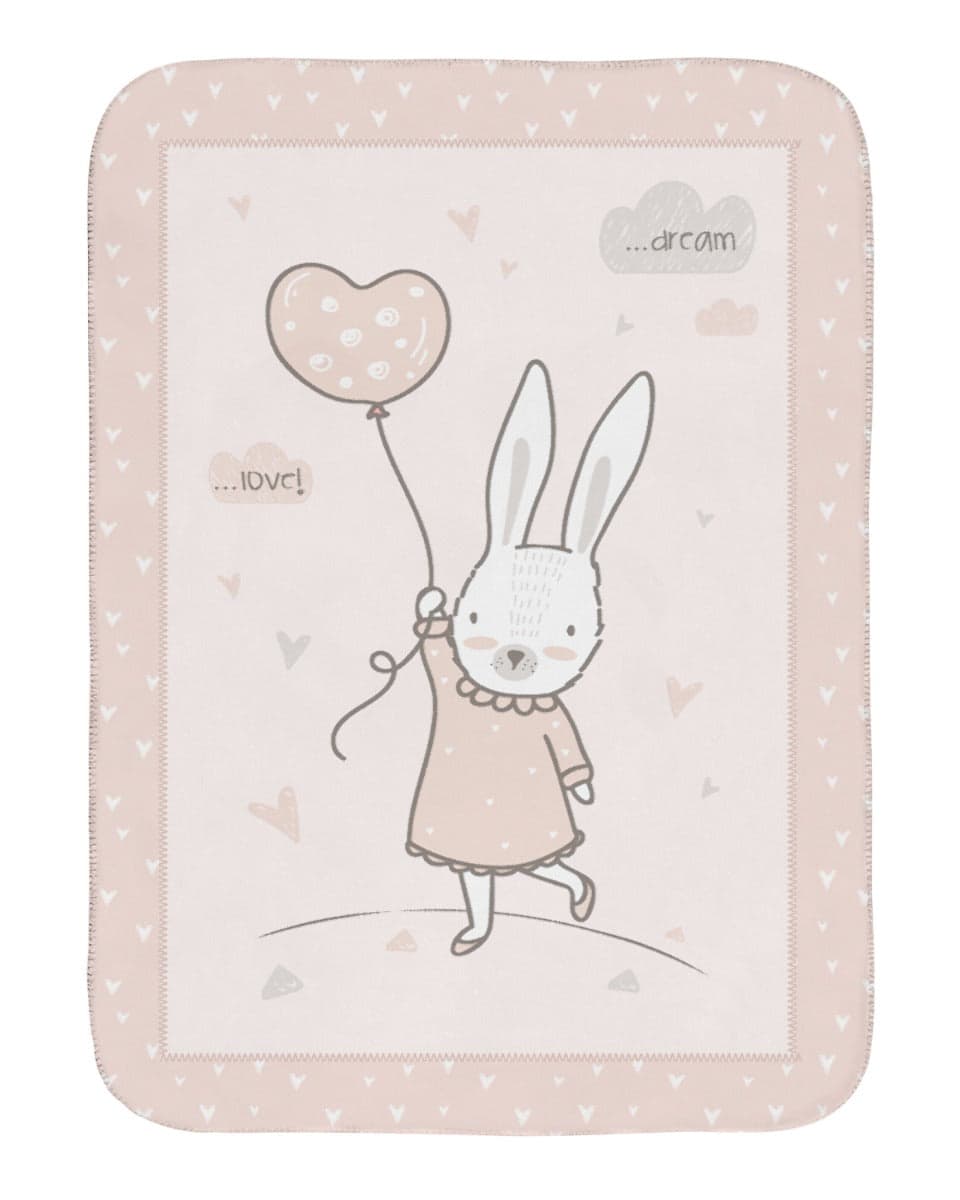 Manta para bebé super macia 80/110 cm Coelhos Apaixonados