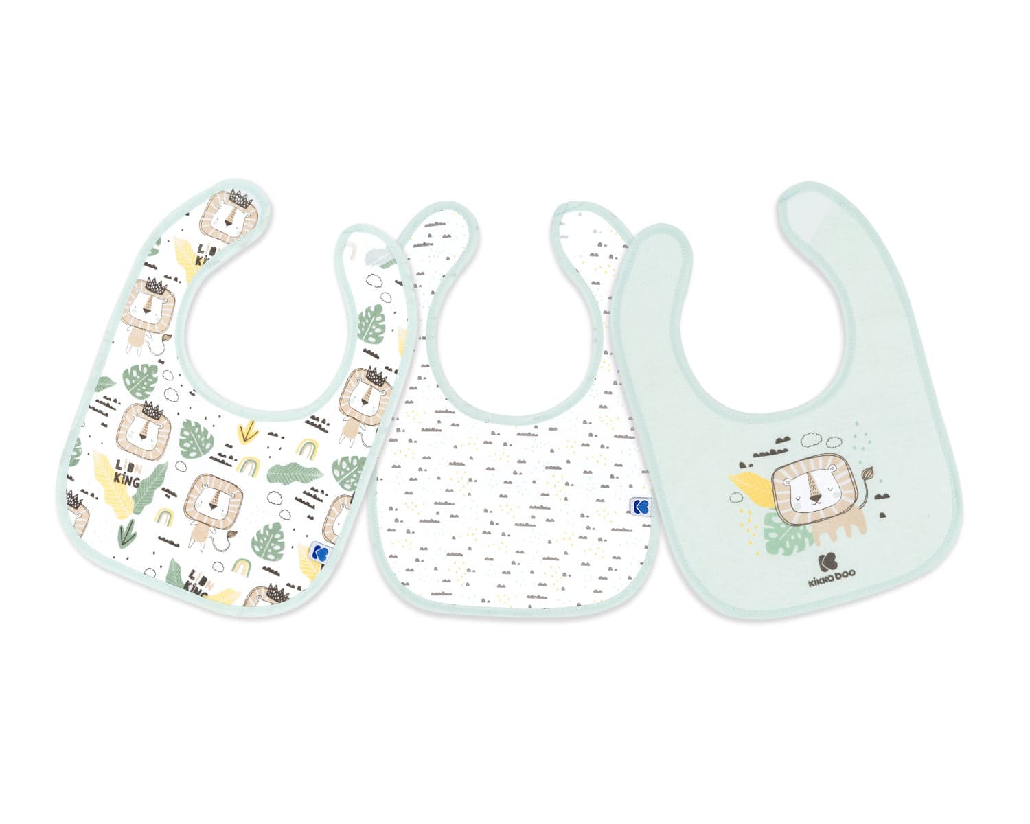 Conjunto de 3 babetes em algodão Savanna Mint