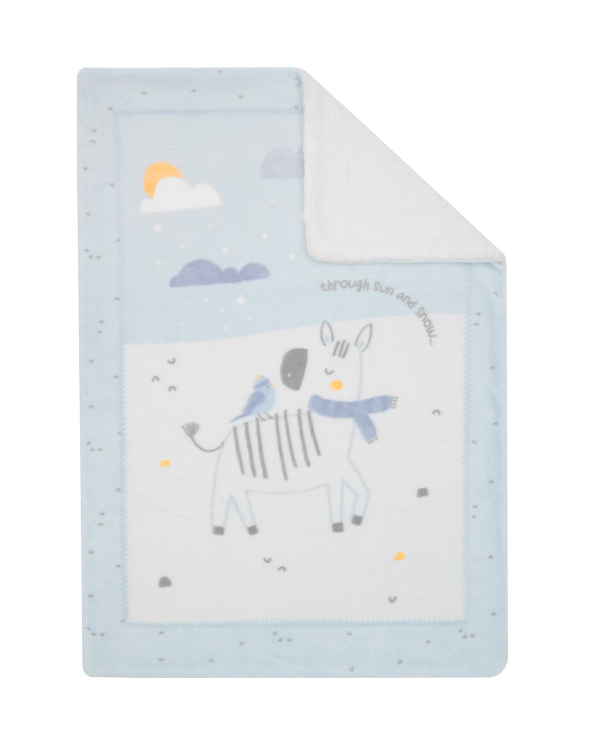 Kikkaboo Manta para Bebé Sherpa Super Macia Stripy Friends 80/110 cm
