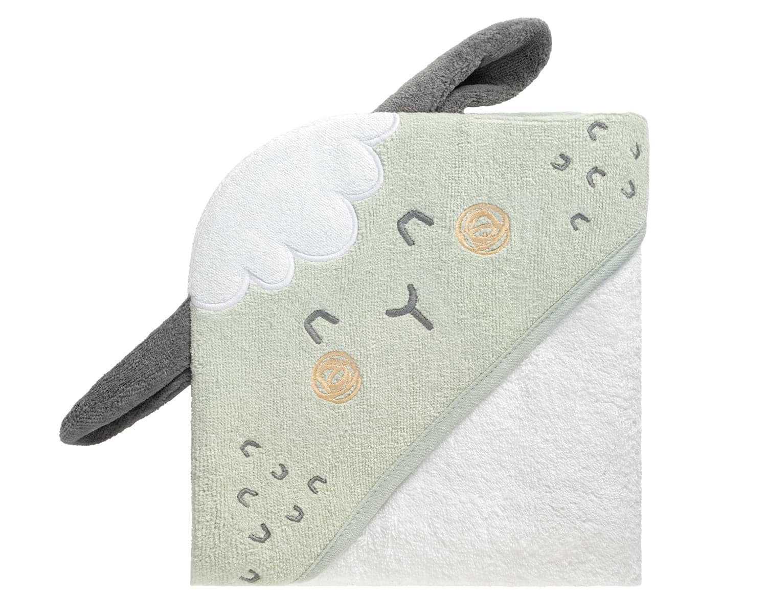 Kikkaboo Toalha com Capuz Sleepy Sheep 90/90 cm