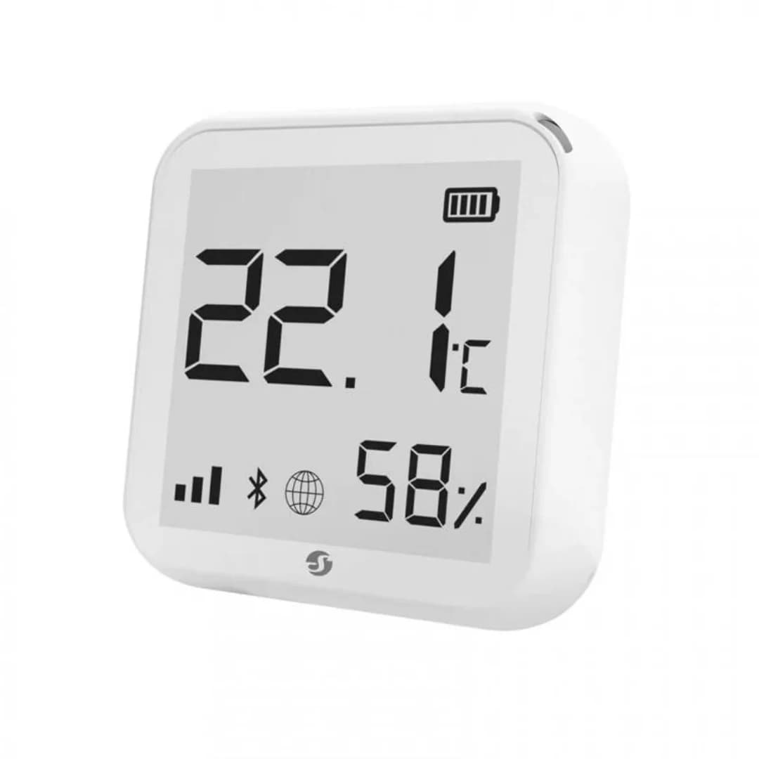 Shelly Sensor de Temperatura e Humidade Plus H&T Gen3 WiFi Display E-ink Branco Mate