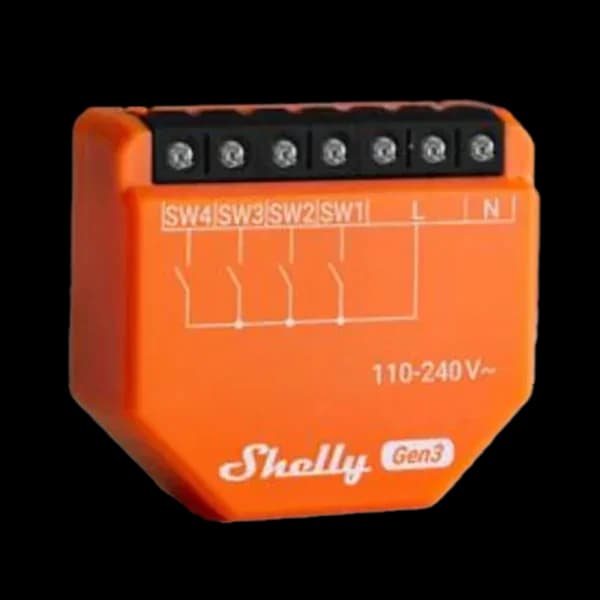 Shelly i4 Gen3 - Módulo de ativação de cenários para automação WiFi 4 entradas - SI4G3