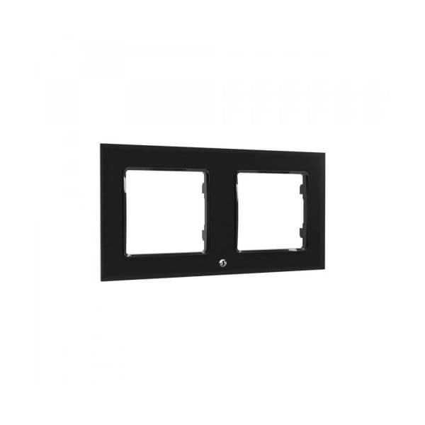 Shelly Moldura de Parede Dupla Wall Frame 2 para Interruptores Wall Switch Preto