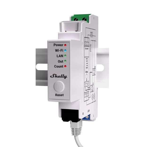 Shelly Módulo Medidor de Consumo Monofásico Wi-fi + 2 Ti´s de 50A (2 Canais) Ro EM-50 - SHELLY-PRO-EM-50