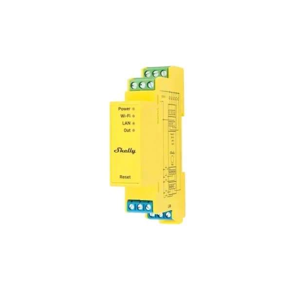 Shelly Controlador Inteligente Pro RGBWW PM 5 Canais DIN 12/24V LAN Wi-Fi Bluetooth