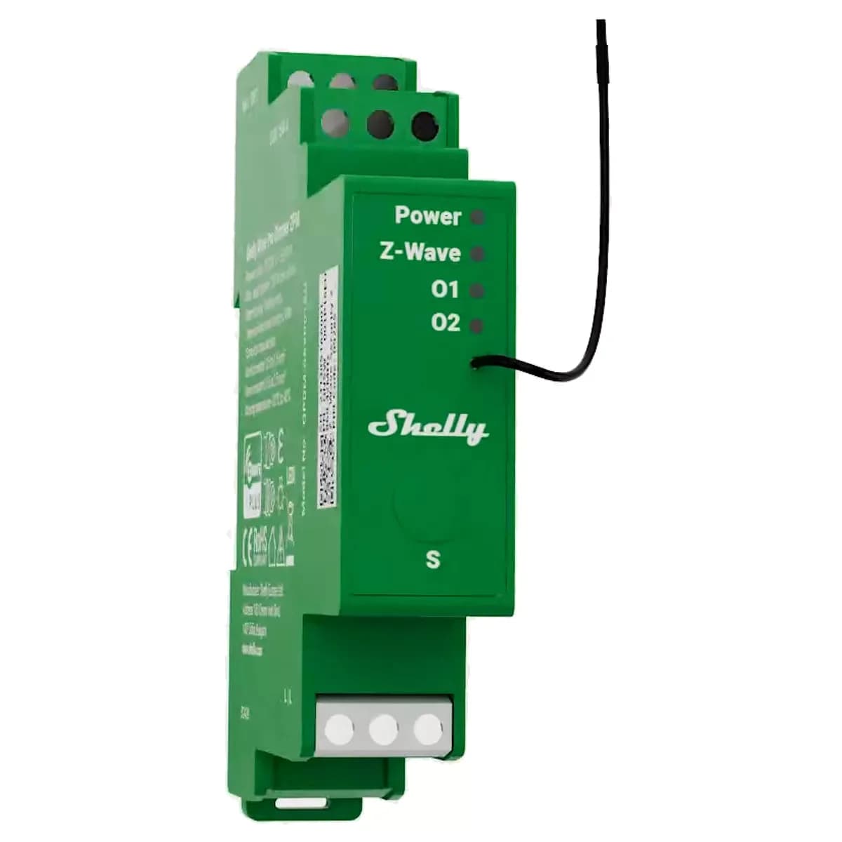 Shelly Dimmer Inteligente Z-Wave 2 canais 2×200W p/ calha DIN - Shelly Wave Pro Dimmer 2PM