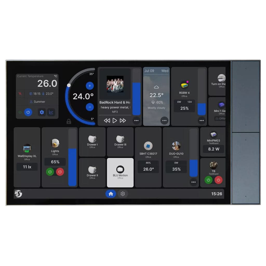 Shelly Wall Display XL Painel de Controlo Inteligente 10.1" Wi-Fi 6 Bluetooth 5.4 GHz Cinzento