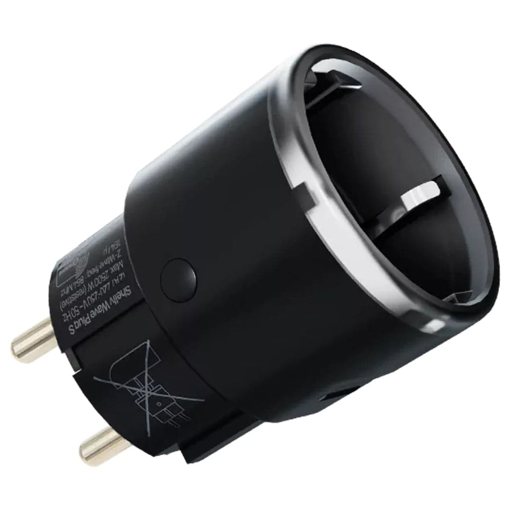 Shelly Tomada Plug S Wave Z-Wave 800 Mesh/Long Range Preta 230V/12A