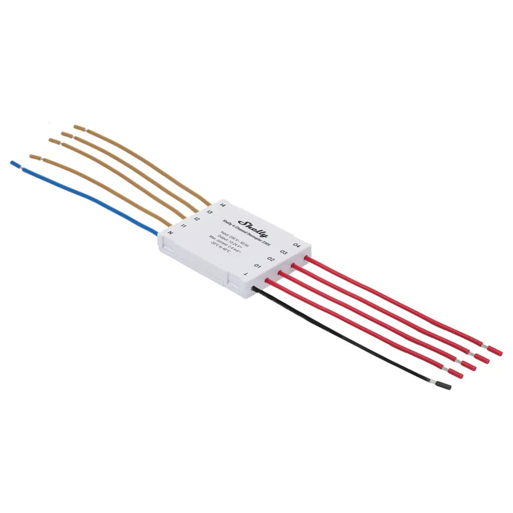 Shelly Módulo Desacoplador de 4 Canais - Shelly 4-Channel Decoupler 230V