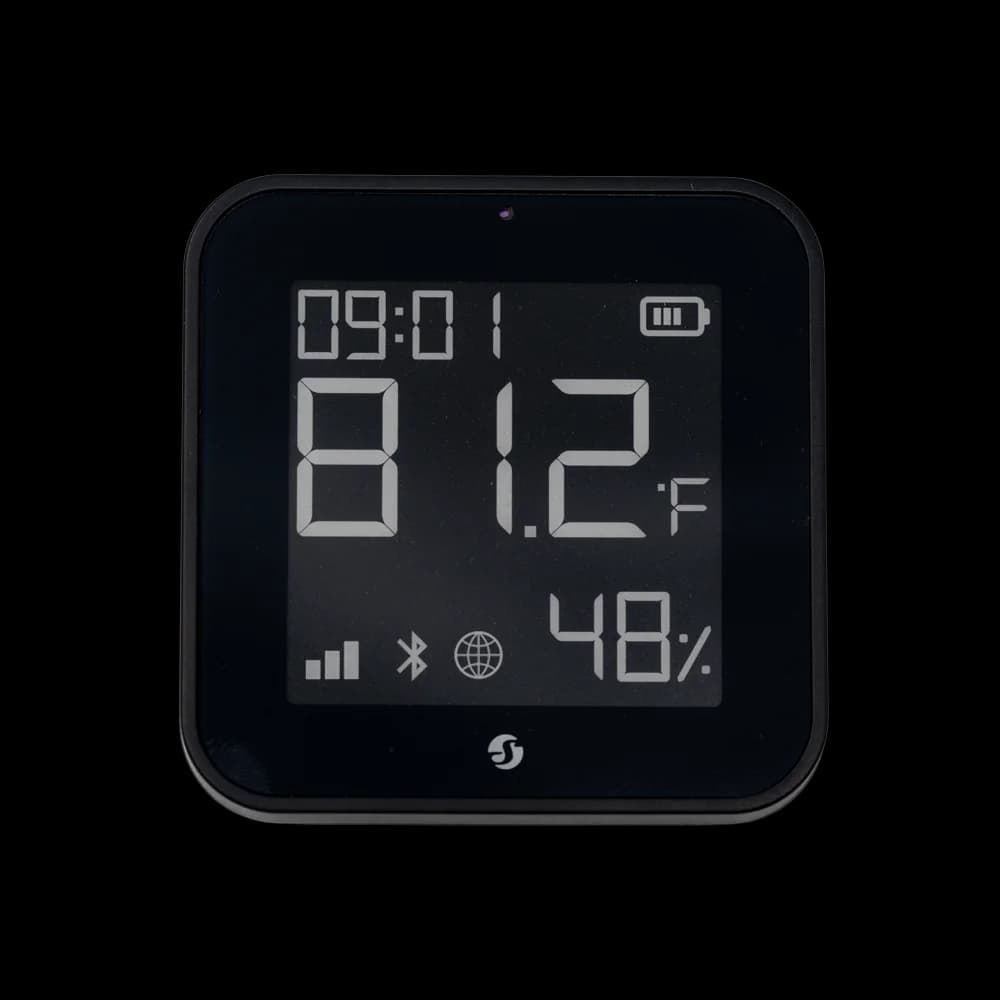 Shelly BLU H&T Display ZB - Sensor Temp/Hum/Luz BT Preto