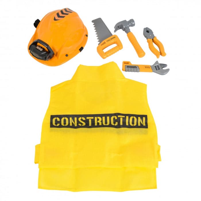 Conjunto de ferramentas com capacete e colete Moni
