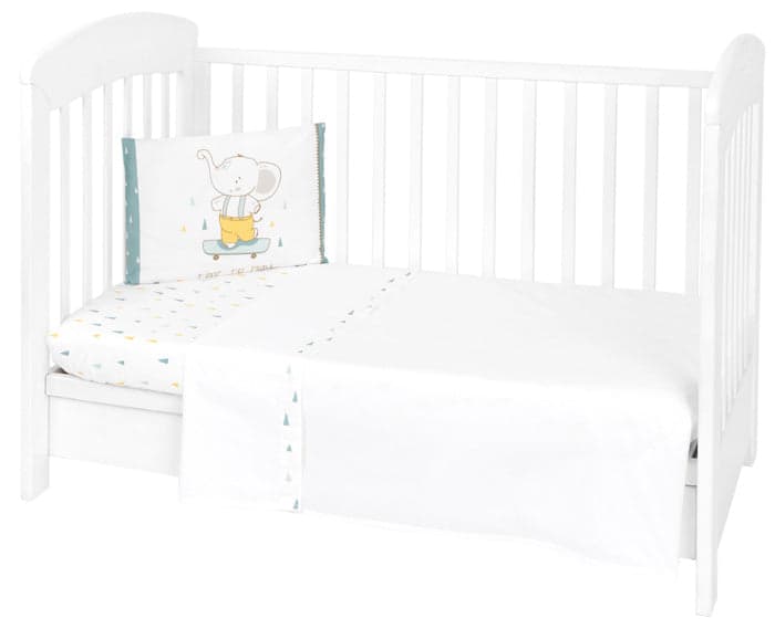 Conjunto jogo de cama 3pçs 70x140cm Kikka Boo Elephant Time