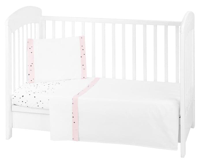 Conjunto jogo de cama 3pçs 60x120cm Kikka Boo Bear with me Rosa