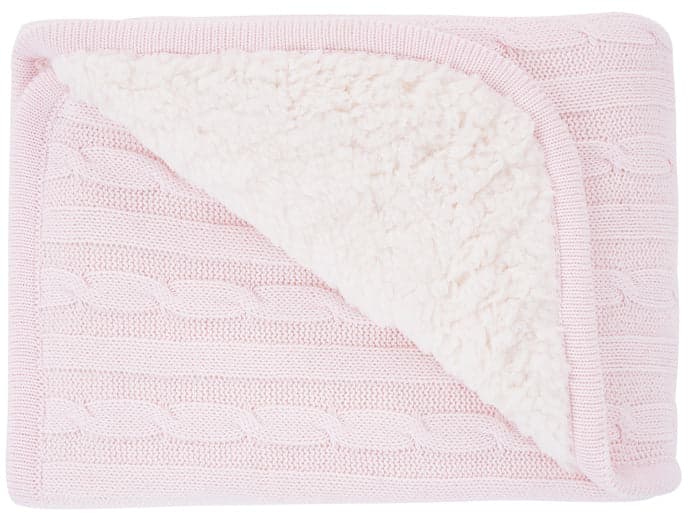 Manta de malha Kikka Boo sherpa Rosa Claro