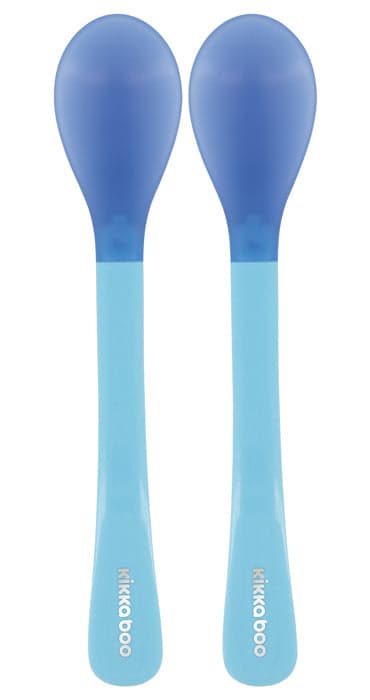 Colher sensível ao calor 2pçs Kikka Boo Azul