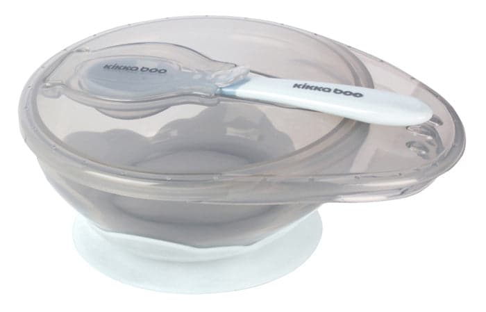 Kikkaboo Tigela com Ventosa e Colher Azul