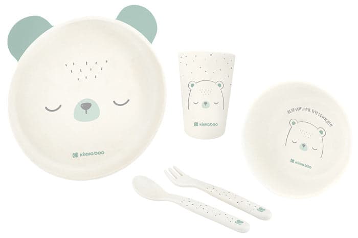 Conjunto refeição de PP Kikka Boo Bear with me Menta