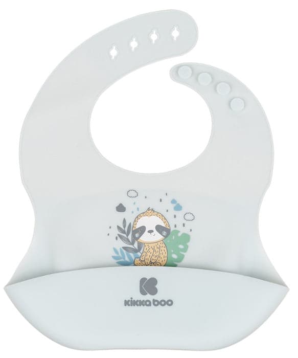 Babete de silicone Kikka Boo Savanna Friends Azul