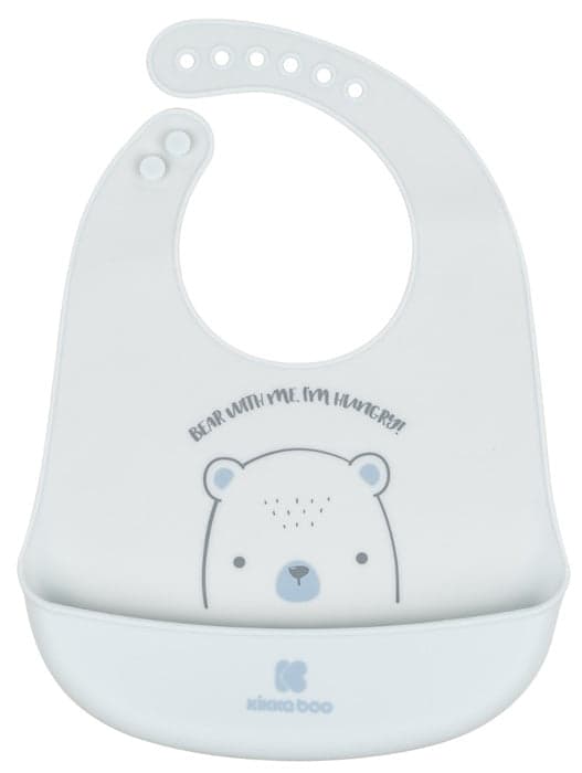 Babete de silicone Kikka Boo Bear With Me Azul