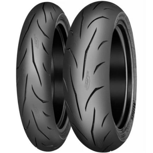 Pneu Moto Mitas Sport Force + ( 110/70 ZR17 TL (54W) Composto de borracha SOFT, Rodas dianteiras ) - 3831126100742