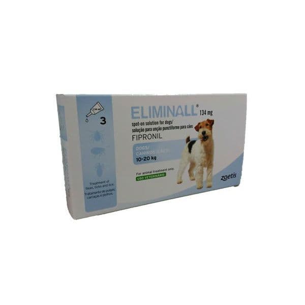 Eliminall Cão 10-20Kg 134mg 3 Pipetas