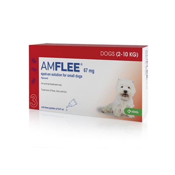 Amflee Spot On 67mg 2-10Kg 3 Pipetas