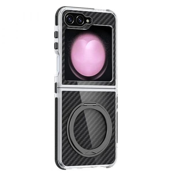 Capa para para Samsung Galaxy Z Flip 6 Carbono Suporte