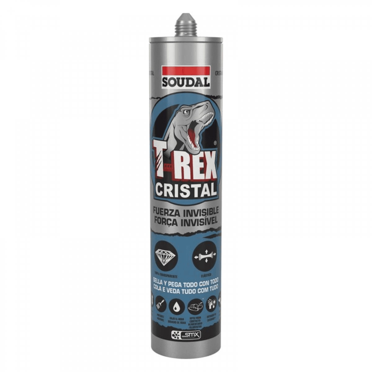 Soudal T-rex Cristal Cola e Veda -transparente 290ml 118694
