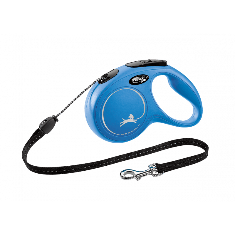 Flexi Correa Extensible de Cordón New Classic Azul