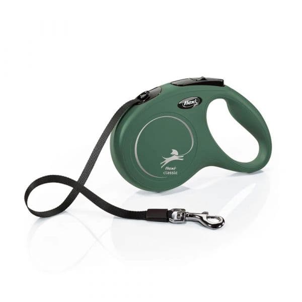 Flexi Trela Retrátil New Classic Verde Oliva 5 m/M