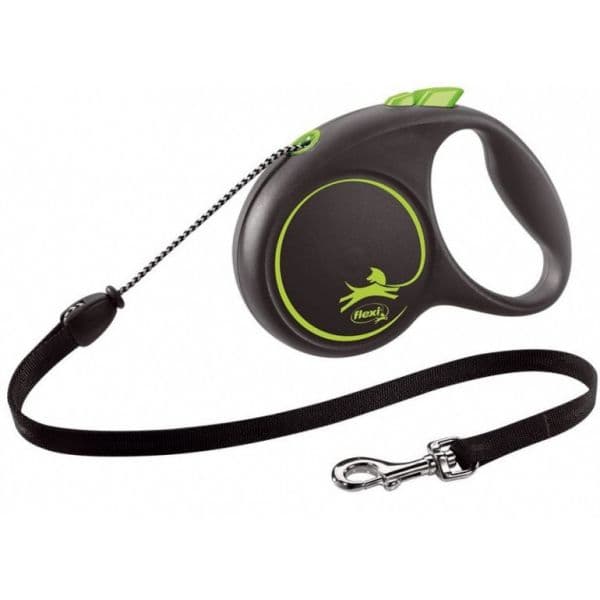 Flexi Trela Black Design 5 M Negro/verde 828560