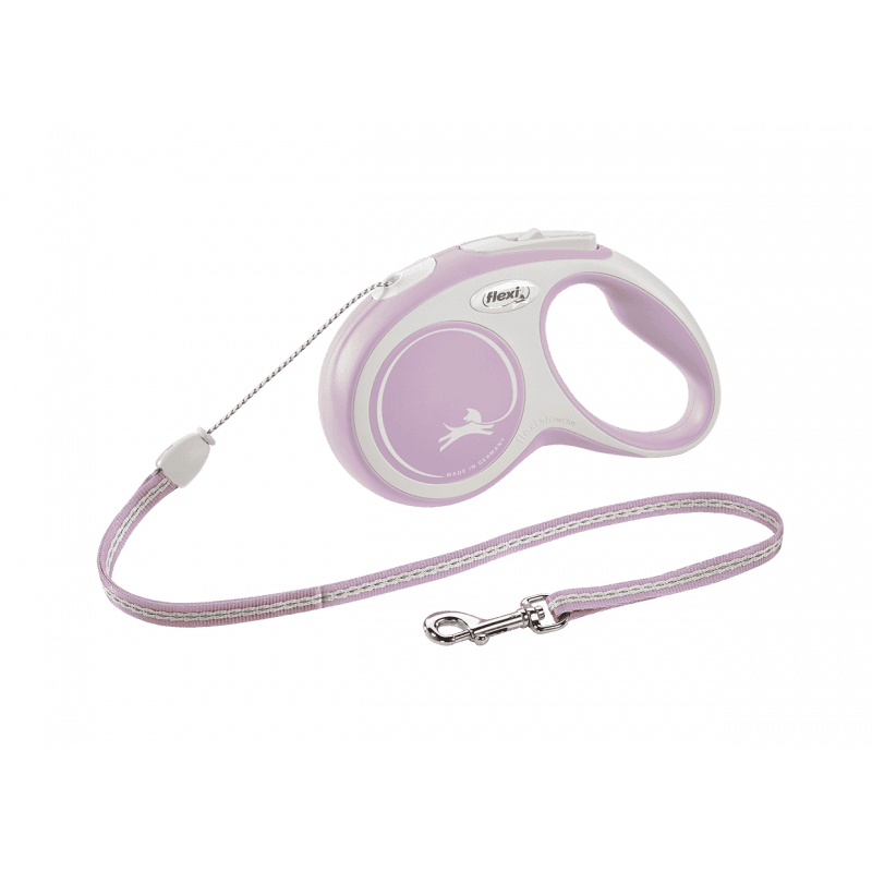Flexi Correa Extensible de Cordón New Confort Rosa