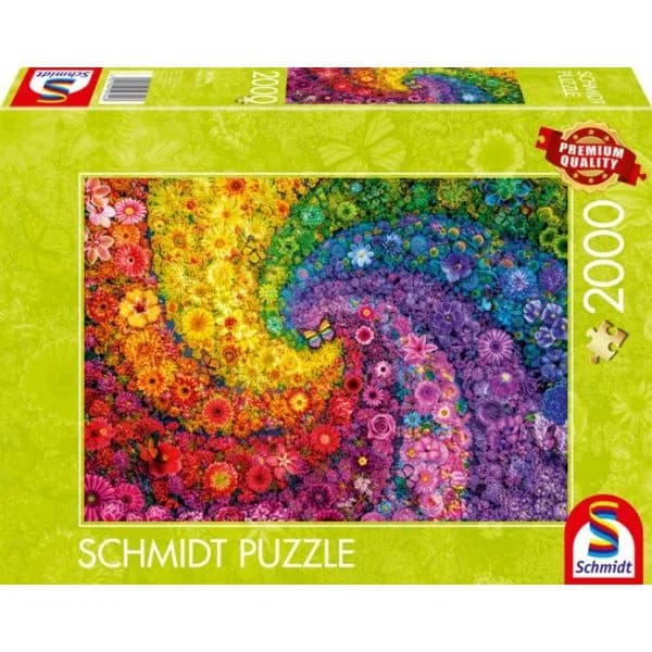 Schmidt Spiele Puzzle Remolinos de Flores de Colores 2000 Peças - 59744