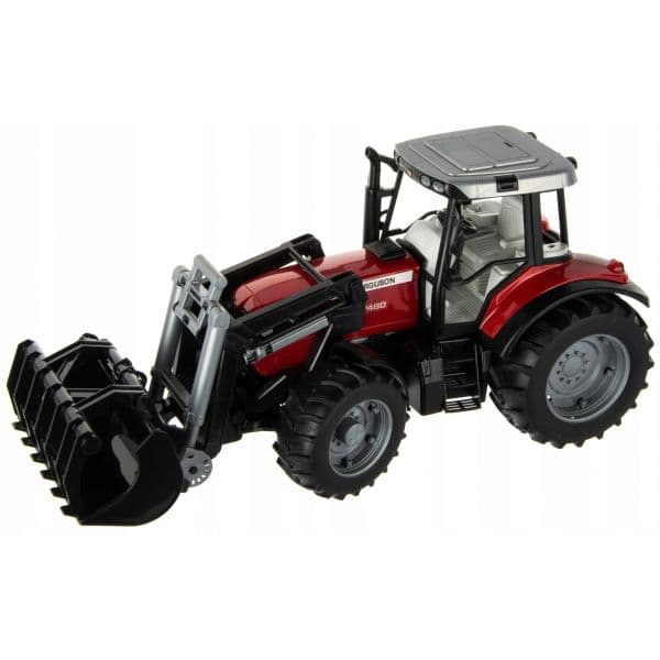 Bruder Massey Ferguson com Frontal e Atrelado Florestal 4+ 7480