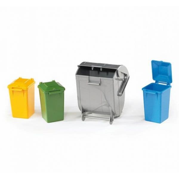 Bruder Conjunto de 4 contentores do lixo - 02607